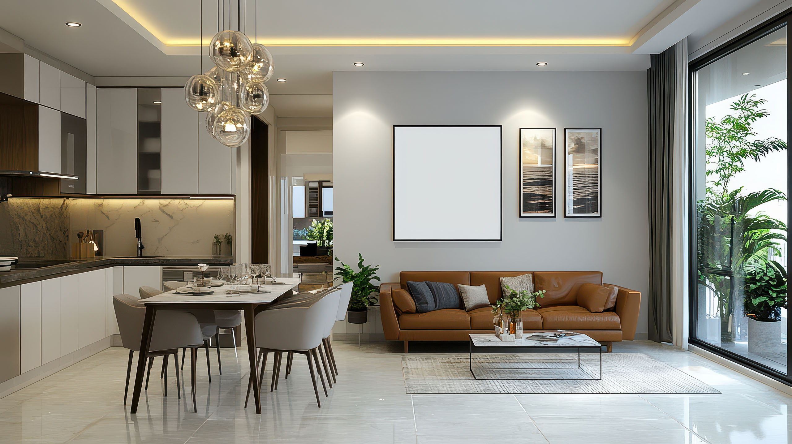 well lit home